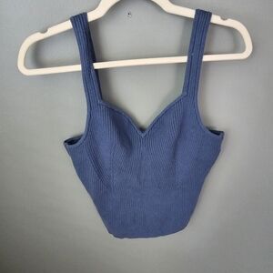 Anthropologie Blue Cottage Sweater Tank Top